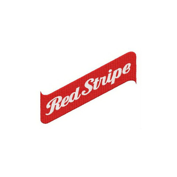 Red Stripe logo embroidery design - Embroidery Design