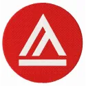 Embroidery design of the Academy of Art Urban Knights logo, ideal for college sports apparel and accessories.