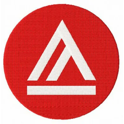 Embroidery design of the Academy of Art Urban Knights logo, ideal for college sports apparel and accessories.
