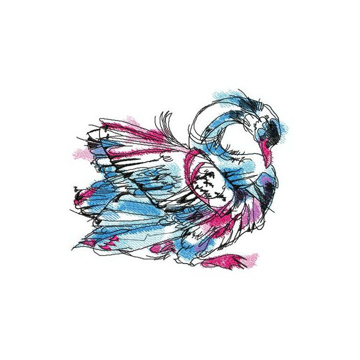 Swan in my dreams embroidery design - Embroidery Design
