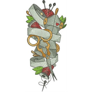 Fashion designer's set embroidery design - Embroidery Design