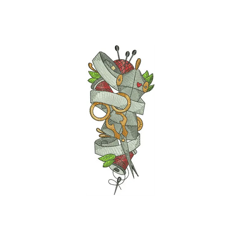 Preview of a fashion designer's set embroidery design featuring stylish motifs for creative stitching projects.