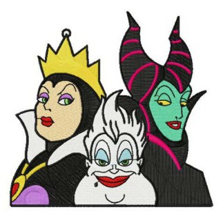 Devil trio embroidery design - Embroidery Design