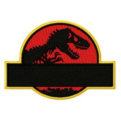 Embroidery design featuring Jurassic World theme, showcasing dinosaurs for creative stitching projects.