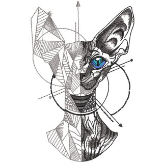 How to draw a cat embroidery design - Embroidery Design