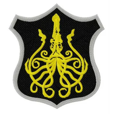 Greyjoy coat of arms embroidery design featuring intricate details, perfect for Game of Thrones themed projects.