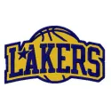 Los Angeles Lakers logo embroidery design showcasing vibrant colors and intricate stitching for sports enthusiasts.
