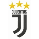 Juventus logo embroidery design showcasing intricate stitching patterns for football enthusiasts.