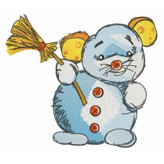 Snowmouse embroidery design - Embroidery Design