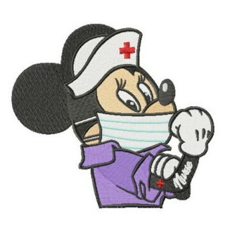 Nurse Minnie embroidery design - Embroidery Design