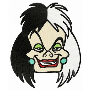 Cruella de Vil embroidery design - Embroidery Design