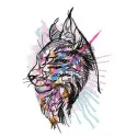 Colorful Maine Coon embroidery design showcasing vibrant stitching patterns of a playful cat.