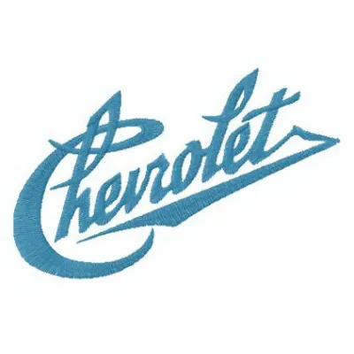 Chevrolet logo embroidery design preview showcasing intricate stitching patterns for enthusiasts and crafters.