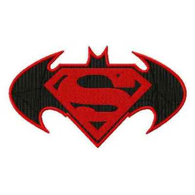 Super Batman embroidery design featuring a dynamic superhero motif, ideal for stitching on t-shirts and hoodies.