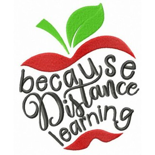 Because distance learning embroidery design - Embroidery Design