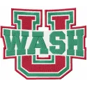 Washington University Bears embroidery design featuring a spirited bear mascot for college sports projects.