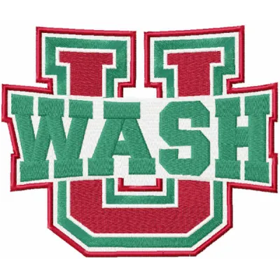 Washington University Bears embroidery design featuring a spirited bear mascot for college sports projects.