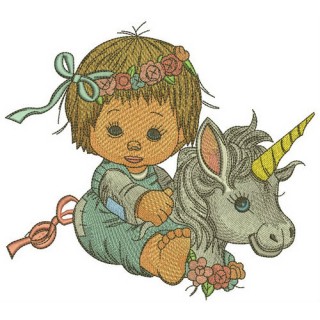 My little unicorn embroidery design - Embroidery Design
