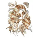 Forest kid embroidery design featuring playful woodland motifs perfect for stitching on clothing and accessories.