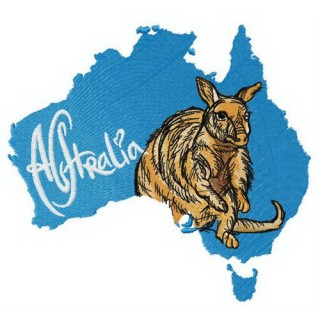 Australian Kangaroo embroidery design - Embroidery Design