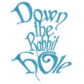 Down the rabbit hole embroidery design - Embroidery Design