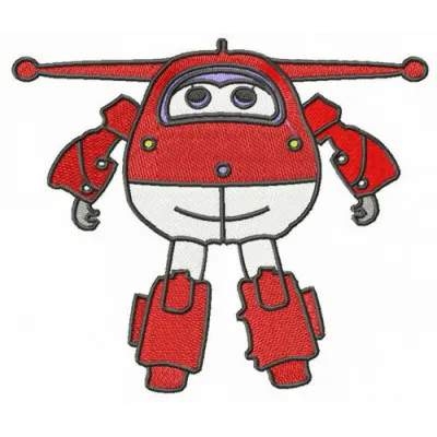 Jett embroidery design featuring a fun cartoon character, ideal for stitching on t-shirts and hoodies.