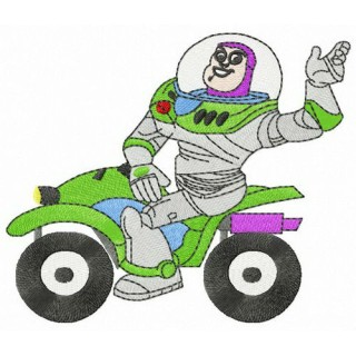 Motorcyclist Buzz embroidery design - Embroidery Design