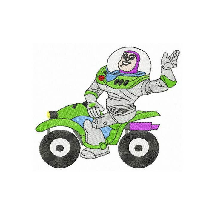 Motorcyclist Buzz embroidery design - Embroidery Design