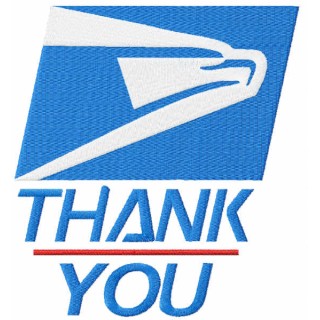 Thank You Essential Workers Delivery USPS Mail  embroidery design - Embroidery Design