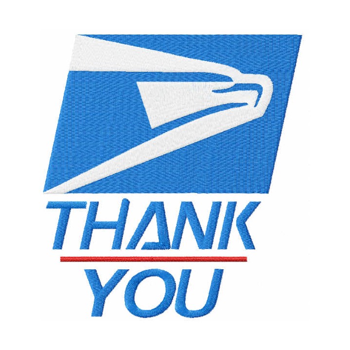 Thank You Essential Workers Delivery USPS Mail  embroidery design - Embroidery Design