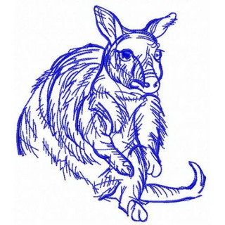 Australian kangaroo embroidery design - Embroidery Design