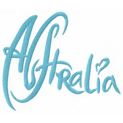 Australia embroidery design featuring iconic motifs, perfect for stitching on travel-themed apparel and accessories.