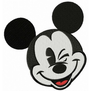 Mickey winks embroidery design - Embroidery Design
