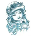 Charming embroidery design featuring an adorable little girl, perfect for decorating children's apparel and accessories.