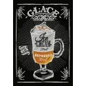Glace recipe embroidery design showcasing detailed stitching patterns for coffee lovers.