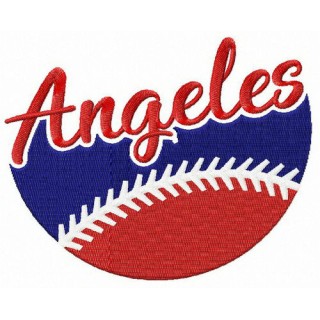 Angeles fan logo embroidery design - Embroidery Design