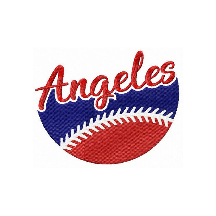 Angeles fan logo embroidery design - Embroidery Design