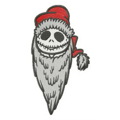 Jack Santa embroidery design featuring a whimsical character from The Nightmare Before Christmas collection.