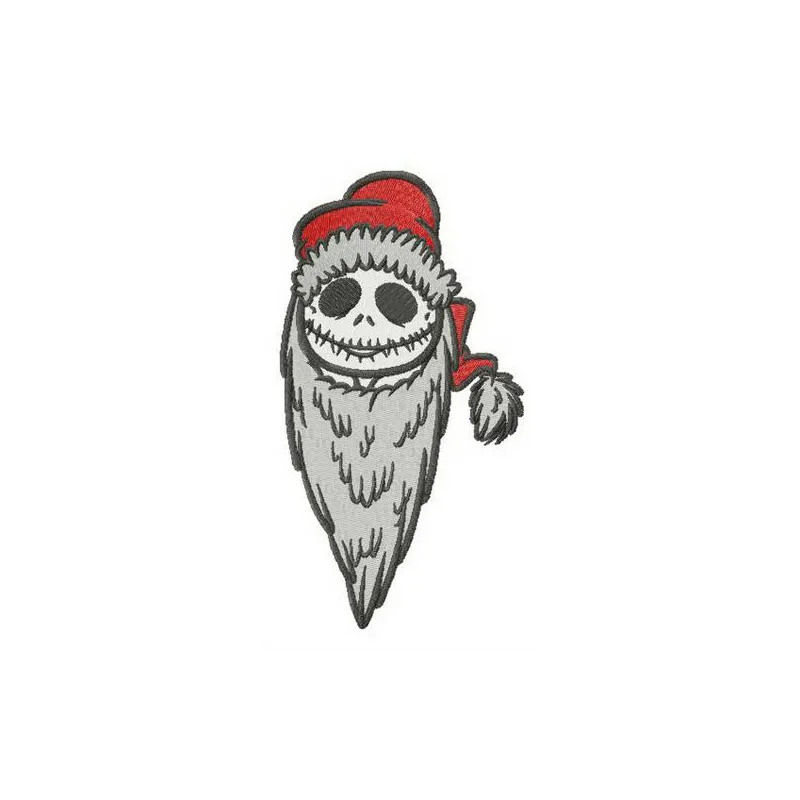 Jack Santa embroidery design featuring a whimsical character from The Nightmare Before Christmas collection.