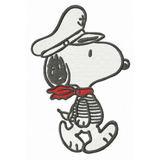 Snoopy the captain embroidery design - Embroidery Design