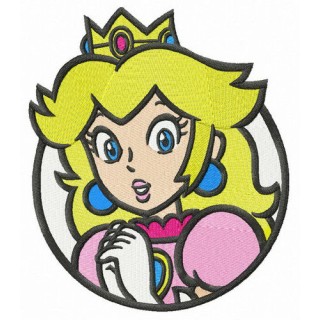 Princess Peach embroidery design - Embroidery Design