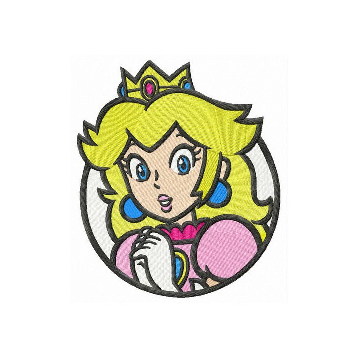 Princess Peach embroidery design - Embroidery Design