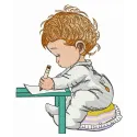 Letter to Santa embroidery design showcasing a festive pattern for baby garments and accessories.