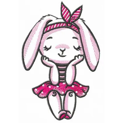Bunny dreams embroidery design preview showcasing a whimsical bunny motif for creative stitching projects.