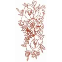 Exotic bouquet embroidery design showcasing vibrant floral stitching patterns for creative sewing projects.