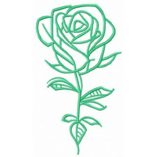 Fresh rose flower embroidery design - Embroidery Design