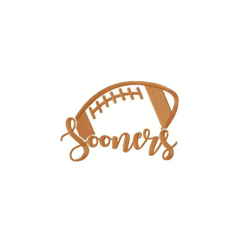 Oklahoma Sooners fan logo embroidery design showcasing intricate stitching patterns for college sports enthusiasts.