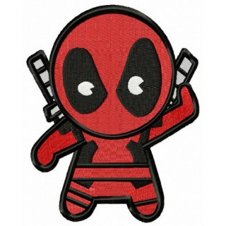 Chibi Deadpool embroidery design - Embroidery Design