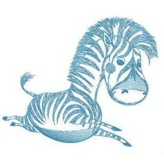Baby zebra embroidery design - Embroidery Design