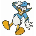 Scared Donald embroidery design featuring a whimsical duck character from Duck Tales, perfect for creative projects.